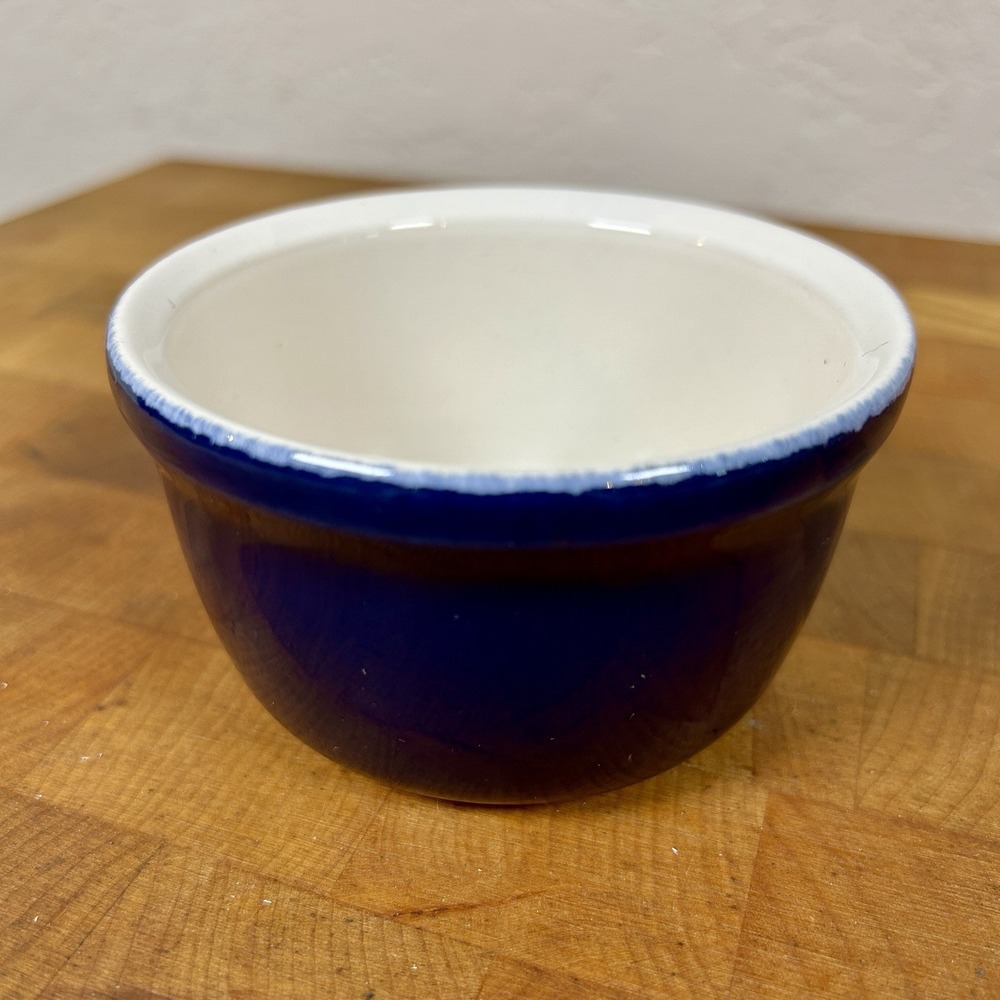 EMILE HENRY France 10.20  4" Cobalt Blue Ramekin Souffle Custard Dish Cup-8oz